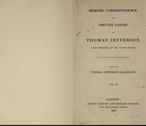 Screen Shot Thomas Jeffersons letters and memoirs
